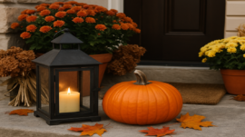 Herbstdeko, Halloween, Laterne, Licht