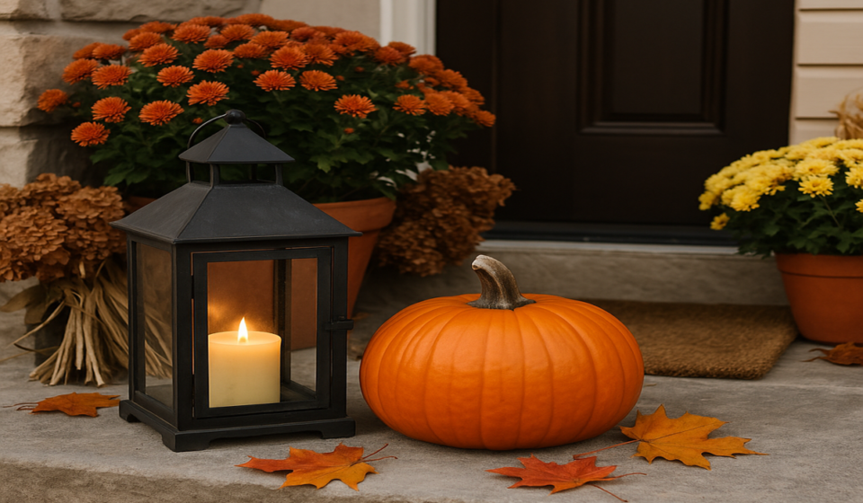 Herbstdeko, Halloween, Laterne, Licht